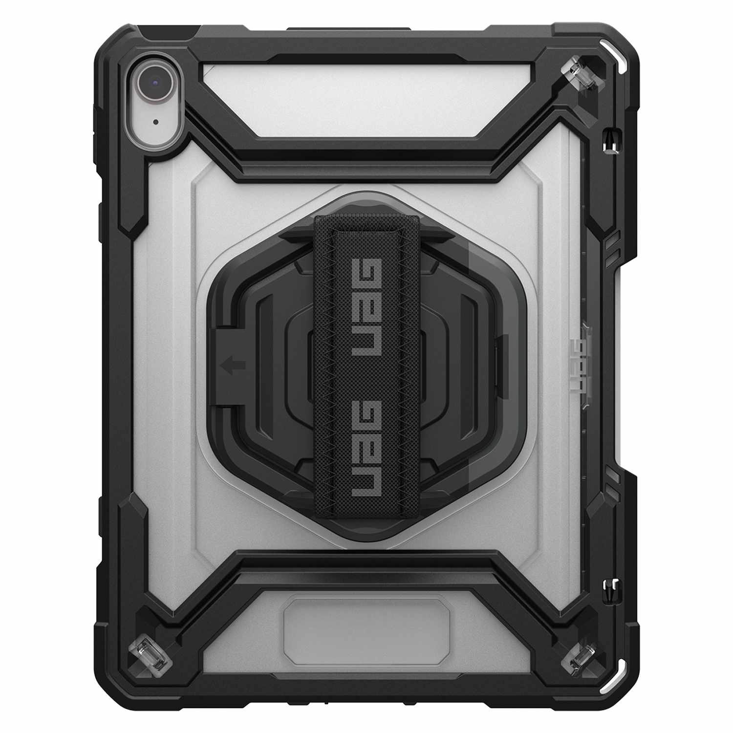 UAG Plasma Rugged Case w/Rotating Handstrap BULK Ice/Black for iPad 11 2025 (11th Gen)/iPad 10.9 2022 (10th Gen) - GekkoTech