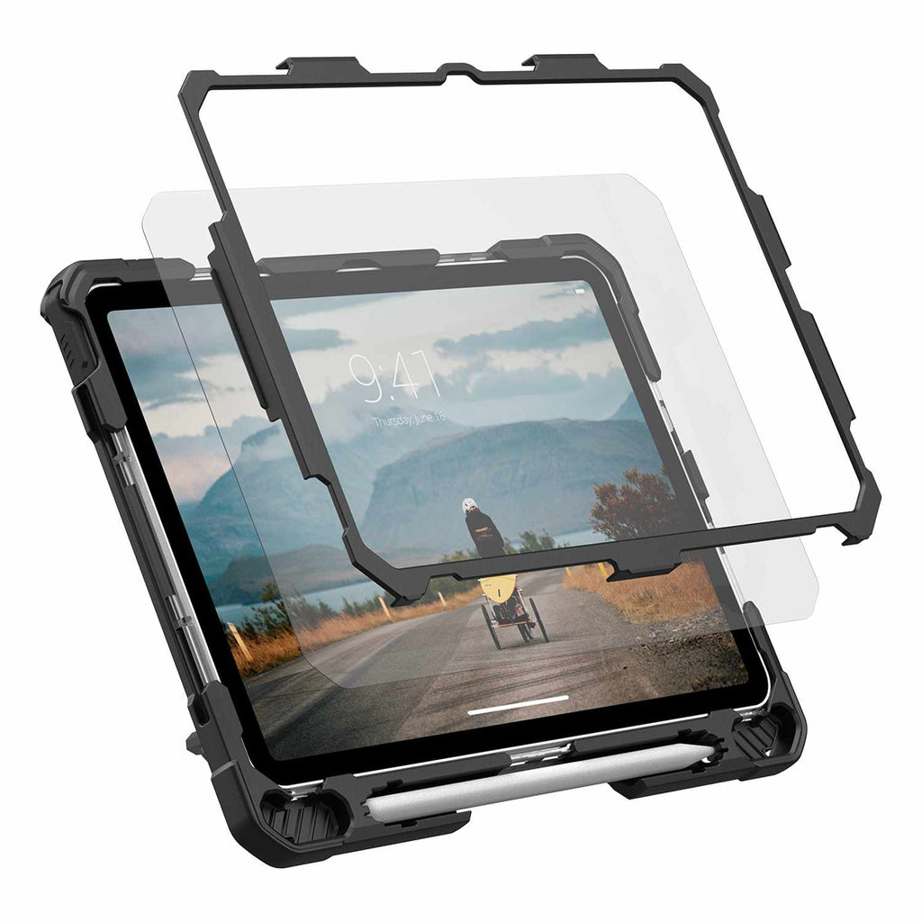 UAG Plasma Rugged Case w/Rotating Handstrap BULK Ice/Black for iPad 11 2025 (11th Gen)/iPad 10.9 2022 (10th Gen) - GekkoTech