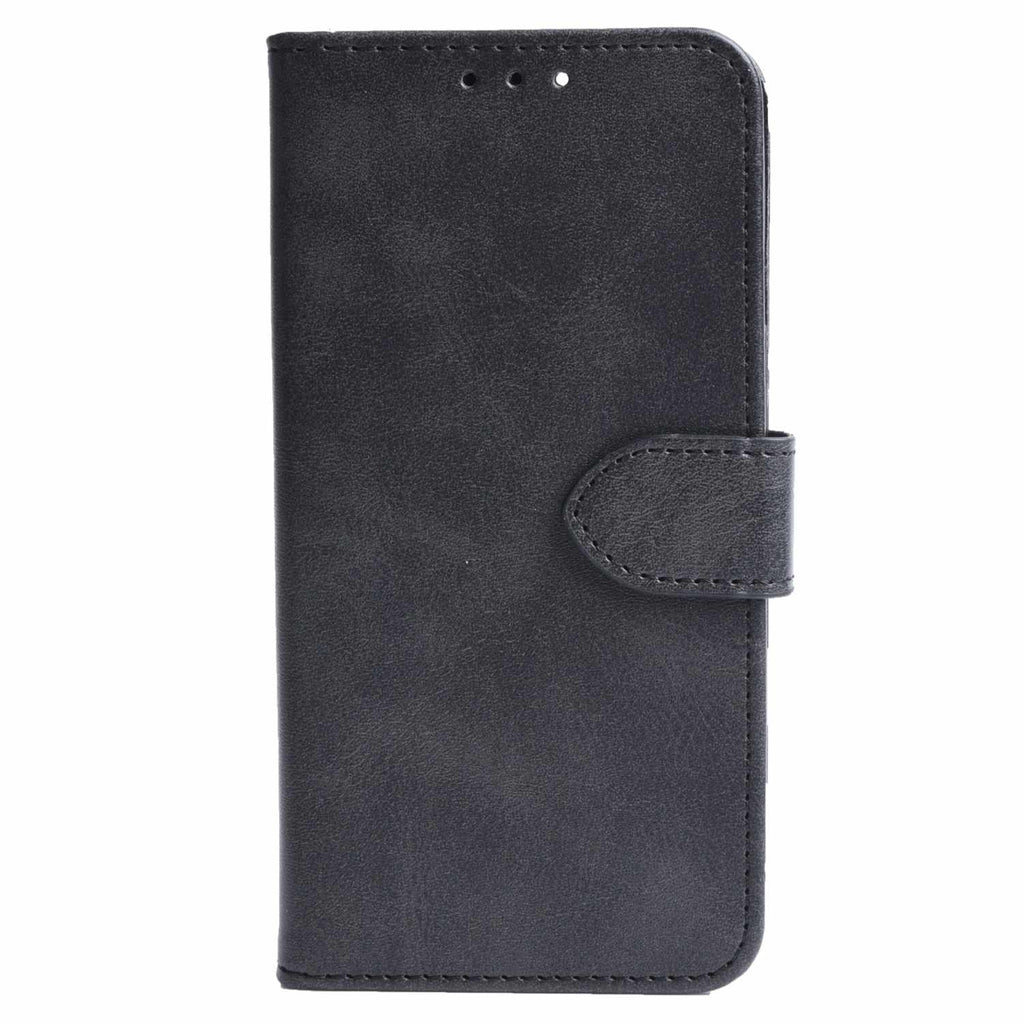 Blu Element Vegan Leather Folio Wallet Case Black for iPhone 16 Black