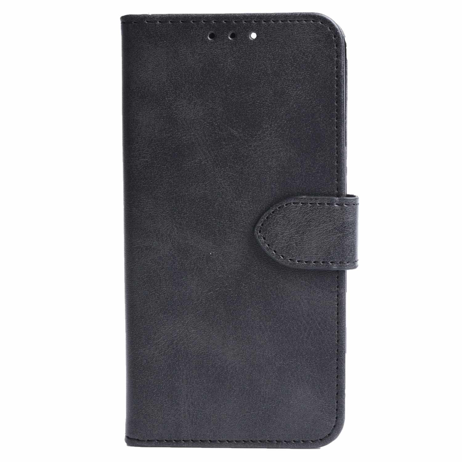Blu Element Vegan Leather Folio Wallet Case Black for iPhone 16 Black