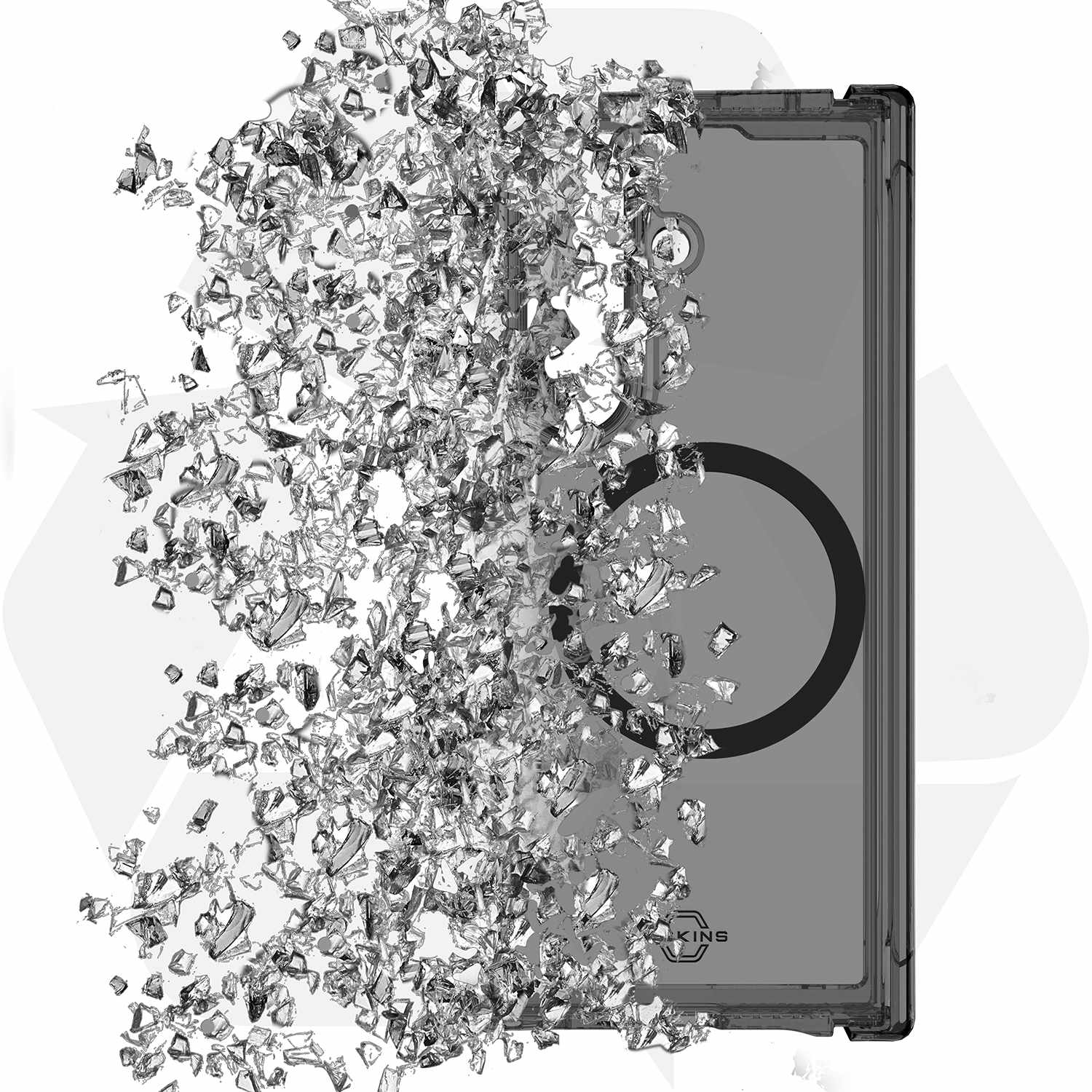 ITSKINS Hybrid_R Case Hinge w/MagSafe Smoke/Transparent for Samsung Galaxy Z Fold7