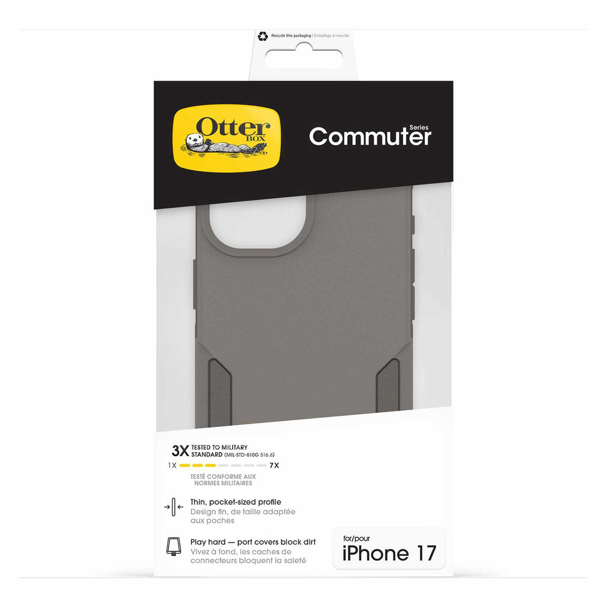 OtterBox Commuter MagSafe Case w/Camera Control Grey Comfort for iPhone 17
