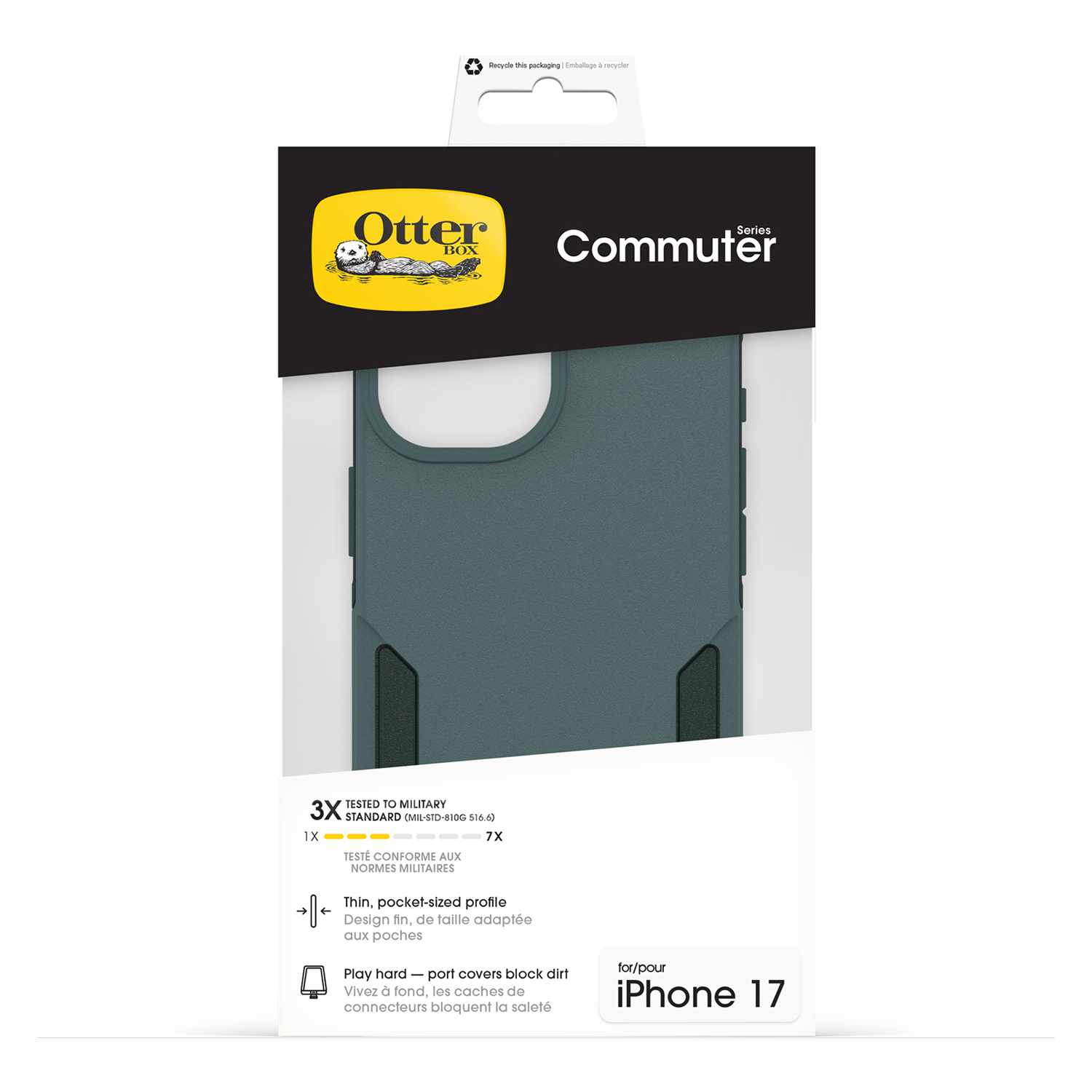 OtterBox Commuter MagSafe Case w/Camera Control Sagebrush (Green) for iPhone 17