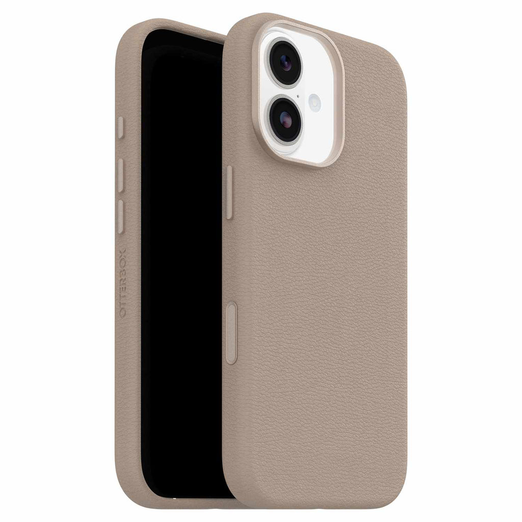 OtterBox Symmetry Cactus Leather MagSafe Case w/Camera Control Grey Comfort for iPhone 17