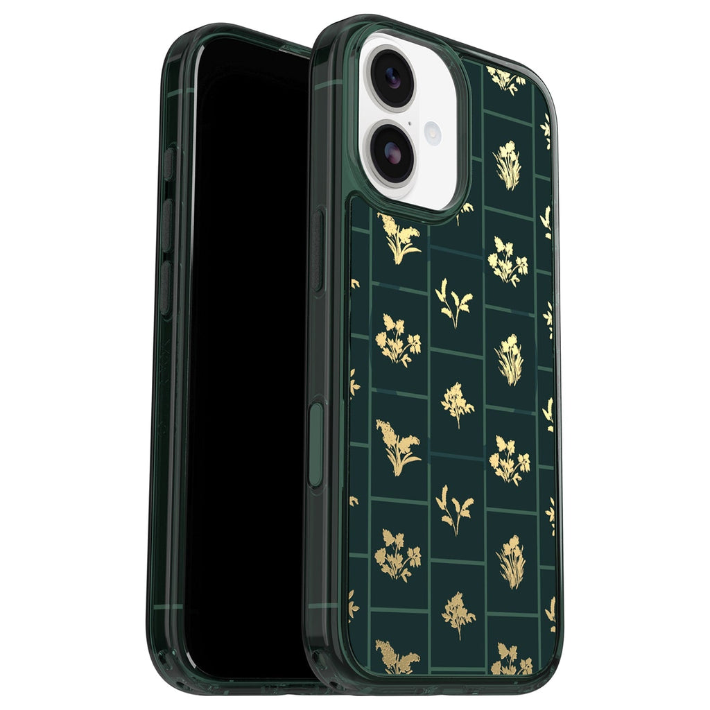 OtterBox Symmetry Clear MagSafe Case w/Camera Control Golden Bloom (Green) for iPhone 17