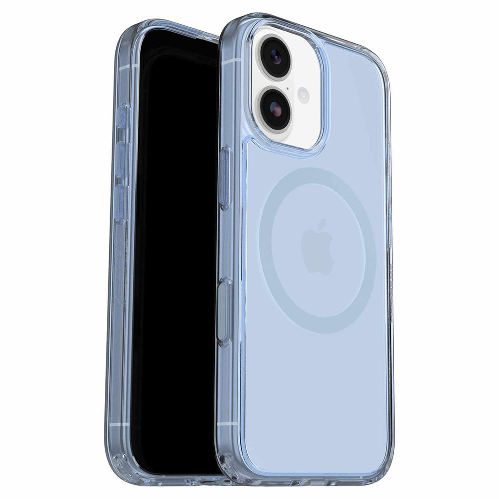OtterBox Symmetry Clear MagSafe Case w/Camera Control Silver Glade (Blue) for iPhone 17