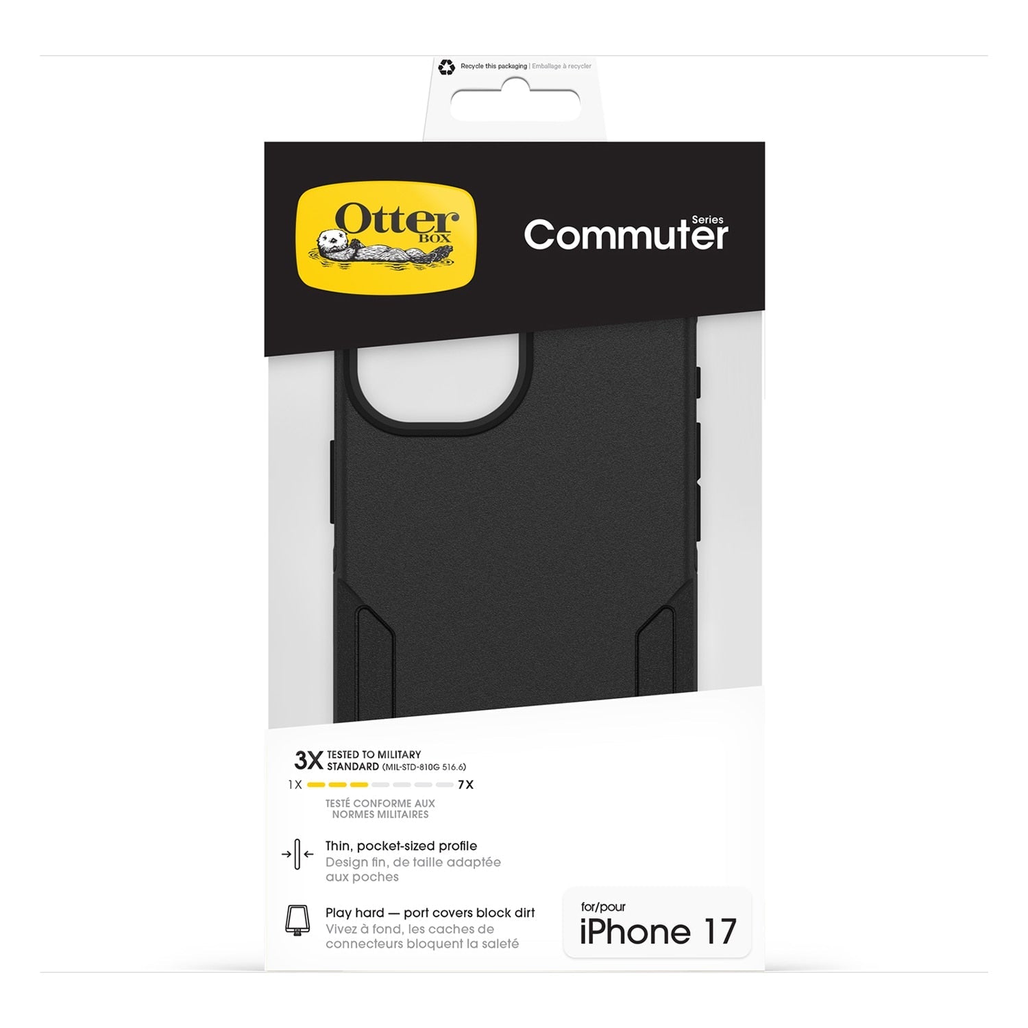 OtterBox Commuter MagSafe Case w/Camera Control Black for iPhone 17 in Bulk Packaging