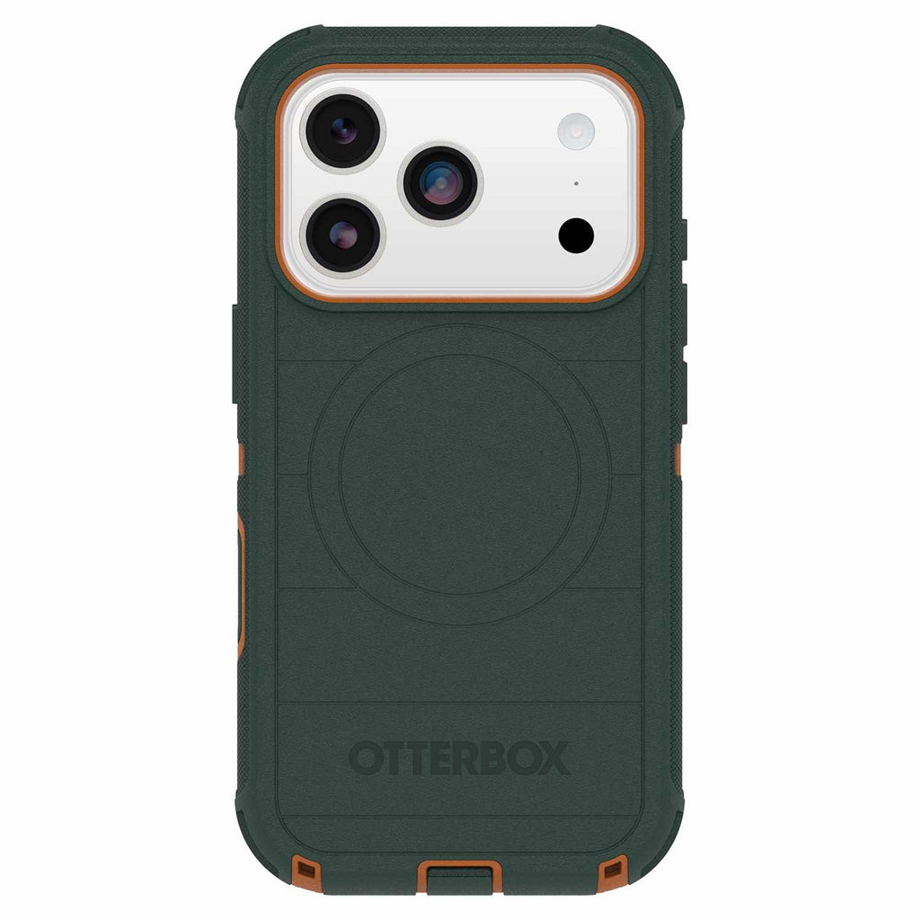 OtterBox Defender Pro MagSafe Case w/Camera Control Coopersmith (Green) for iPhone 17 Pro