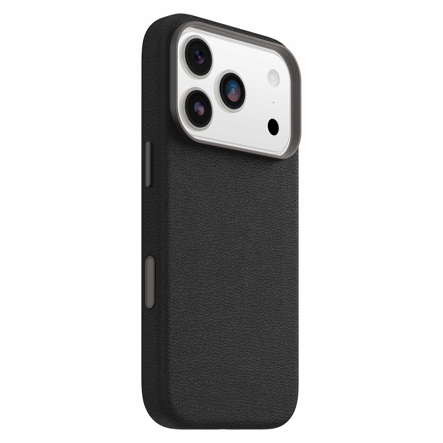 OtterBox Symmetry Cactus Leather MagSafe Case w/Camera Control Noir Ash (Black) for iPhone 17 Pro