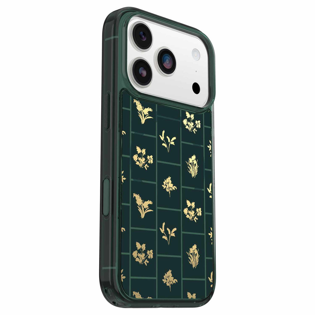 OtterBox Symmetry Clear MagSafe Case w/Camera Control Golden Bloom (Green) for iPhone 17 Pro