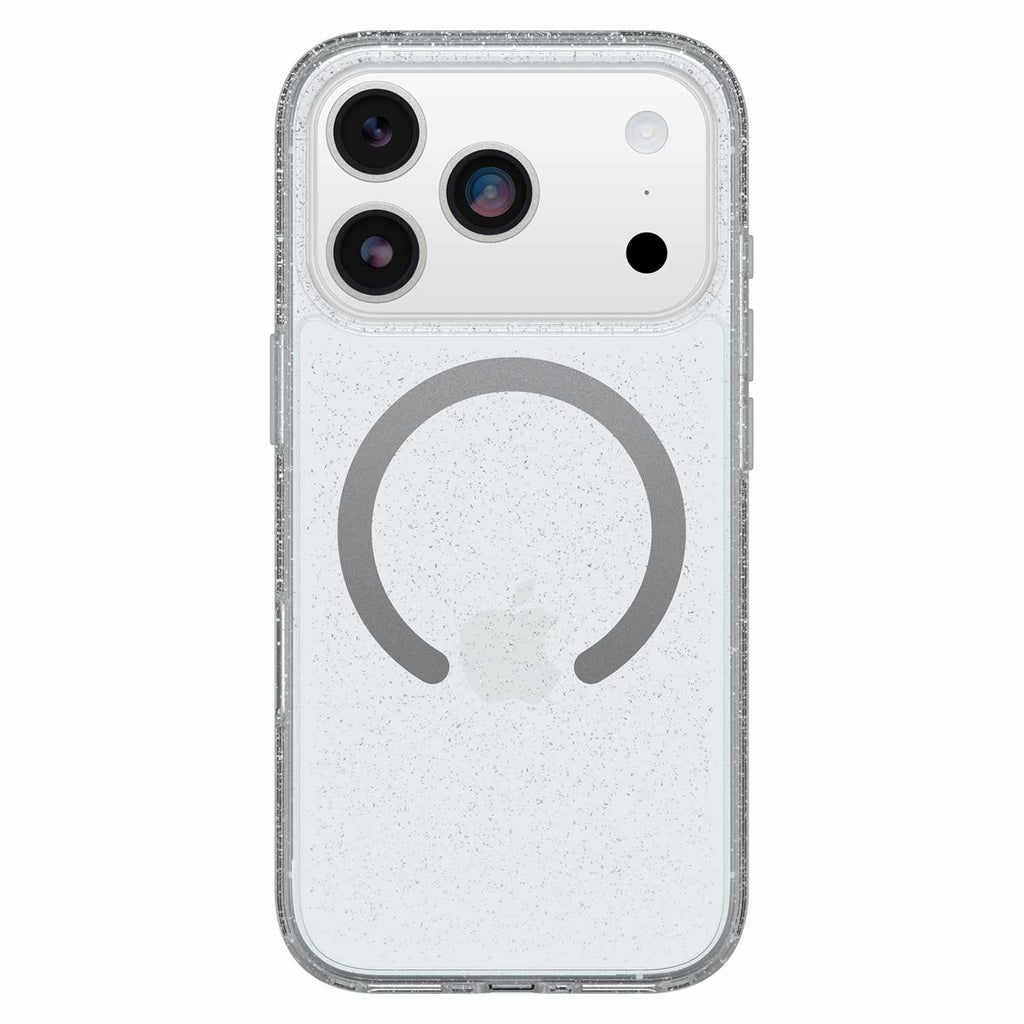 OtterBox Symmetry Clear MagSafe Case w/Camera Control Stardust 3.0 with Blue Tint (Clear) for iPhone 17 Pro