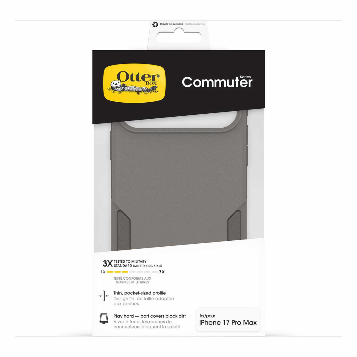 OtterBox Commuter MagSafe Case w/Camera Control Grey Comfort for iPhone 18 Pro Max/17 Pro Max