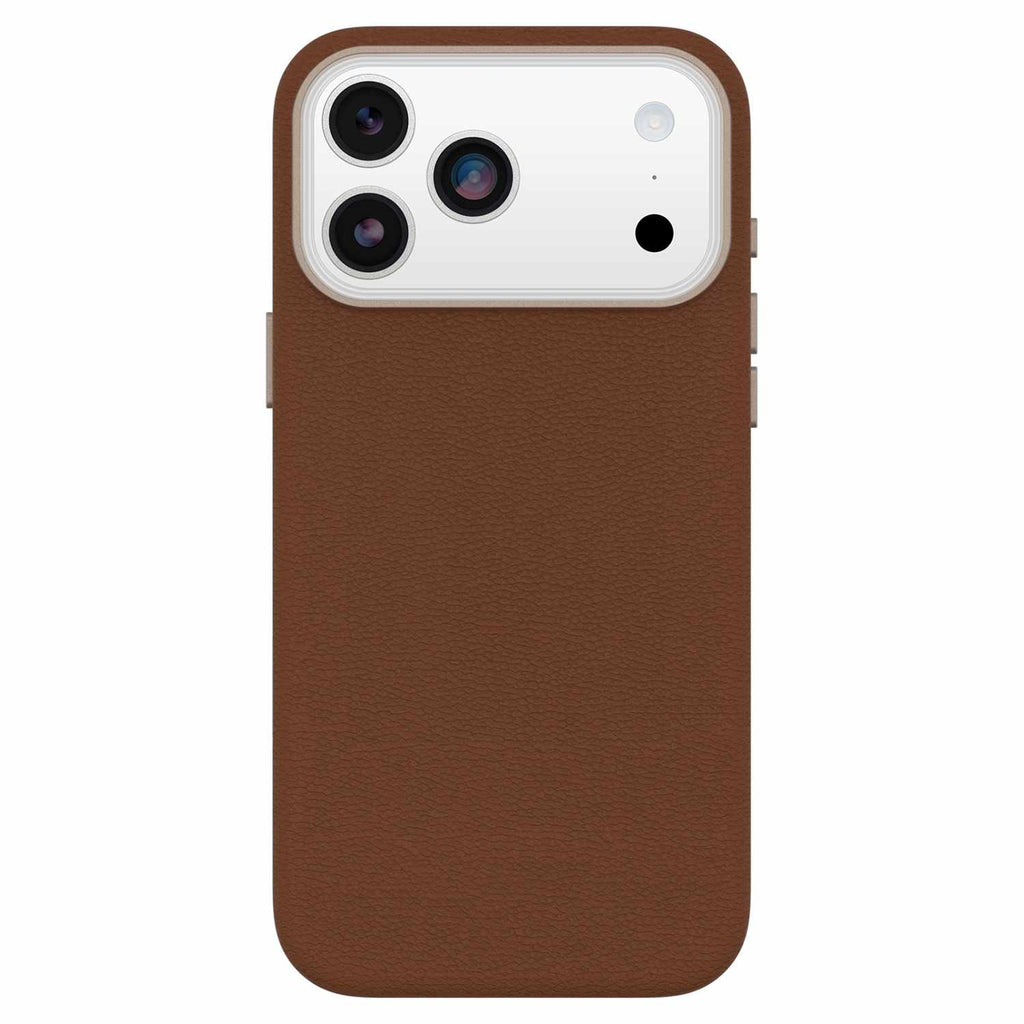 OtterBox Symmetry Cactus Leather MagSafe Case w/Camera Control Dessert Saddle (Brown) for iPhone 17 Pro Max