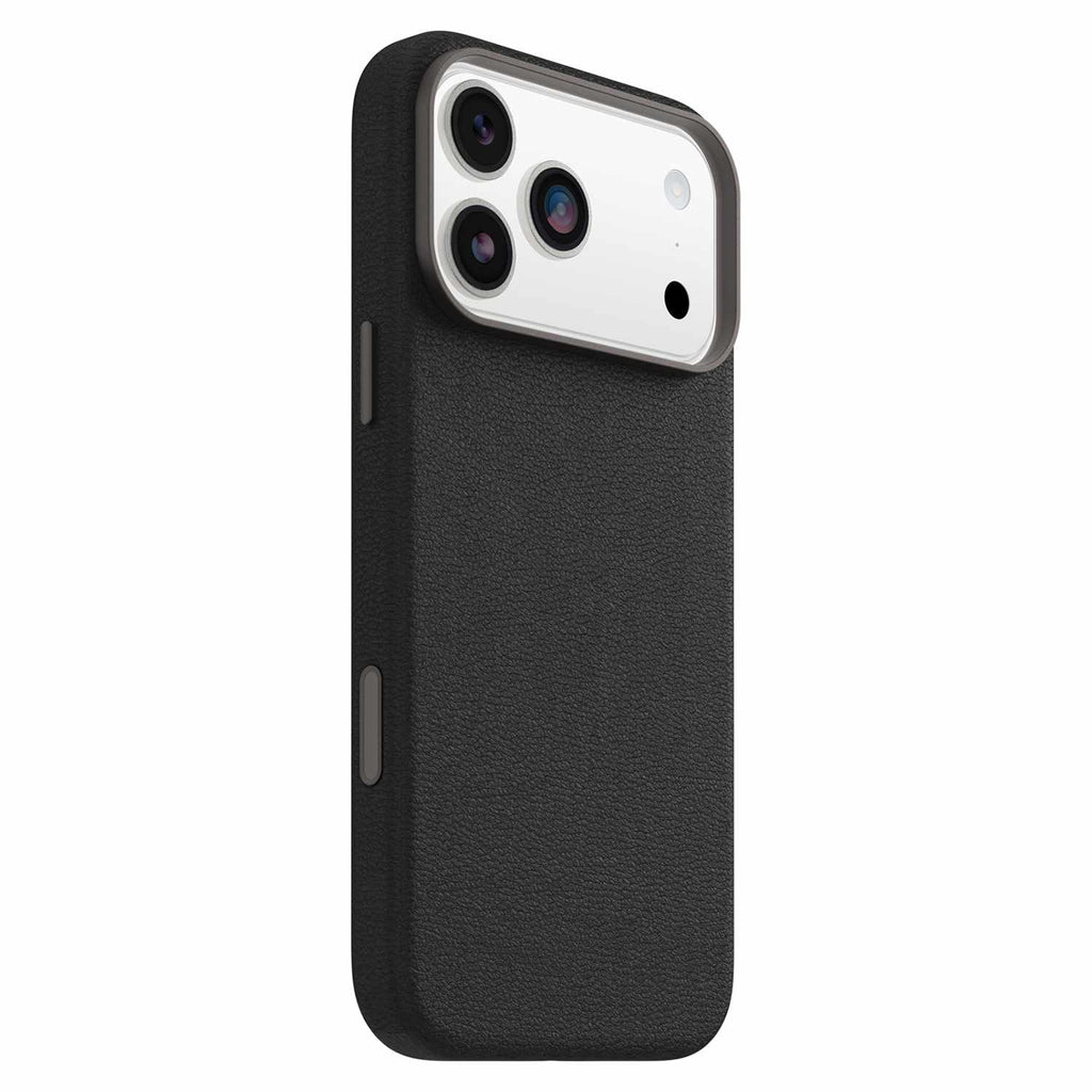 OtterBox Symmetry Cactus Leather MagSafe Case w/Camera Control Noir Ash (Black) for iPhone 18 Pro Max/17 Pro Max