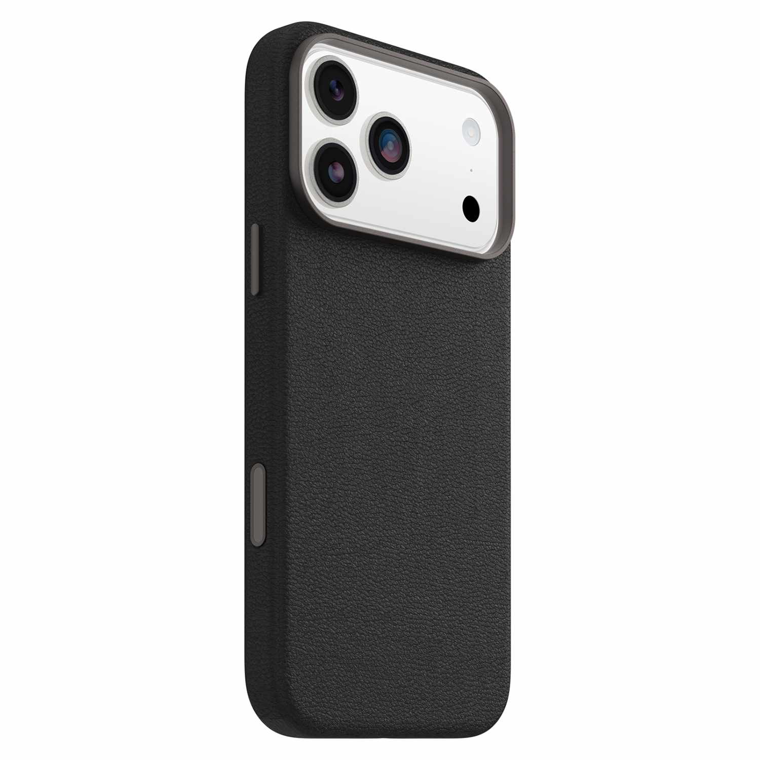 OtterBox Symmetry Cactus Leather MagSafe Case w/Camera Control Noir Ash (Black) for iPhone 17 Pro Max