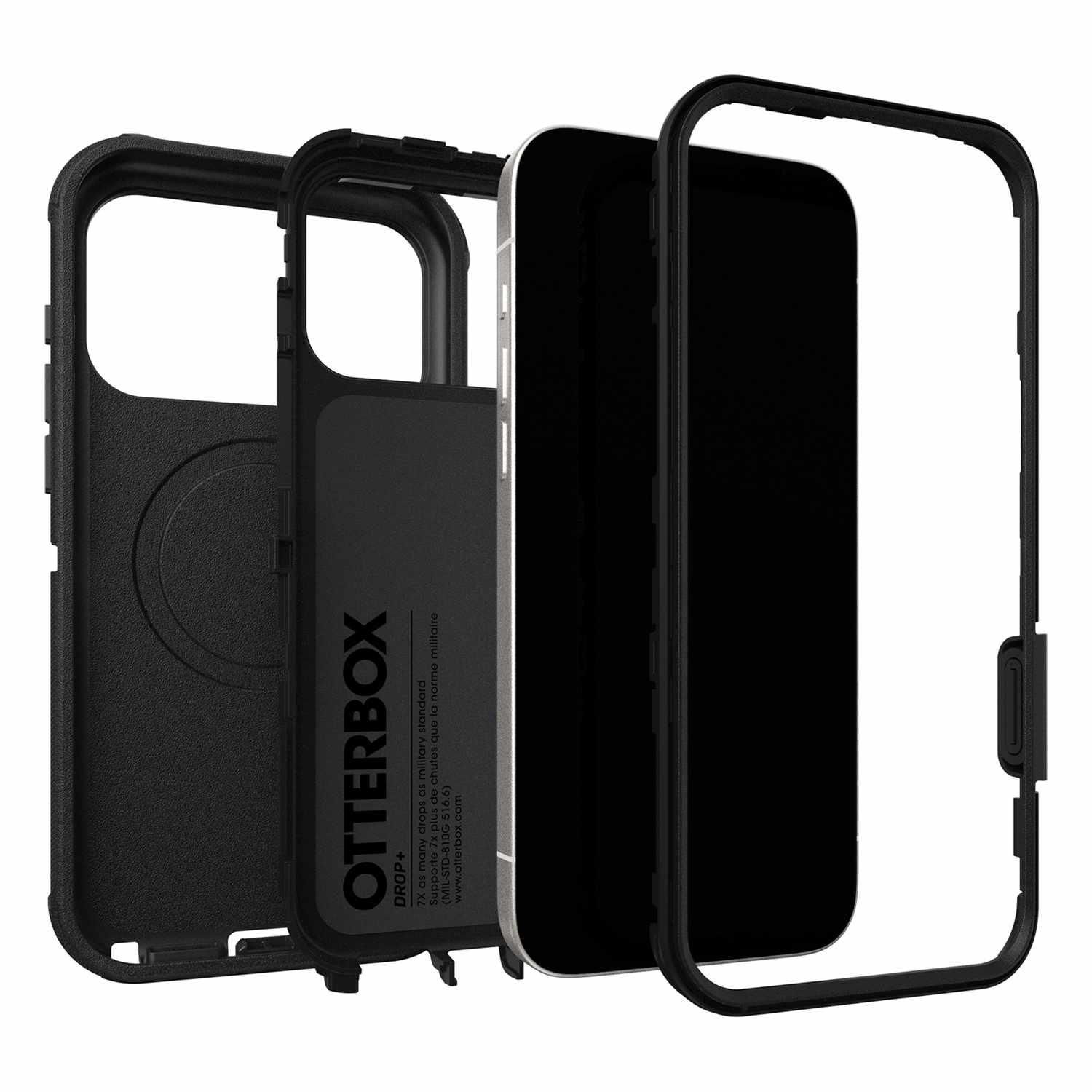 OtterBox Defender Pro MagSafe Case w/Holster Black for iPhone 17 Pro Max in Bulk Packaging