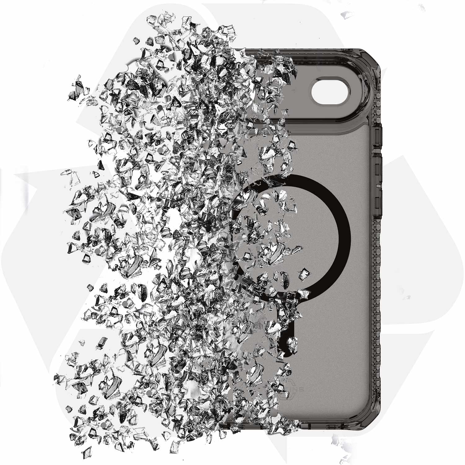 ITSKINS Hybrid_R Vapor MagSafe Case Smoke for iPhone Air