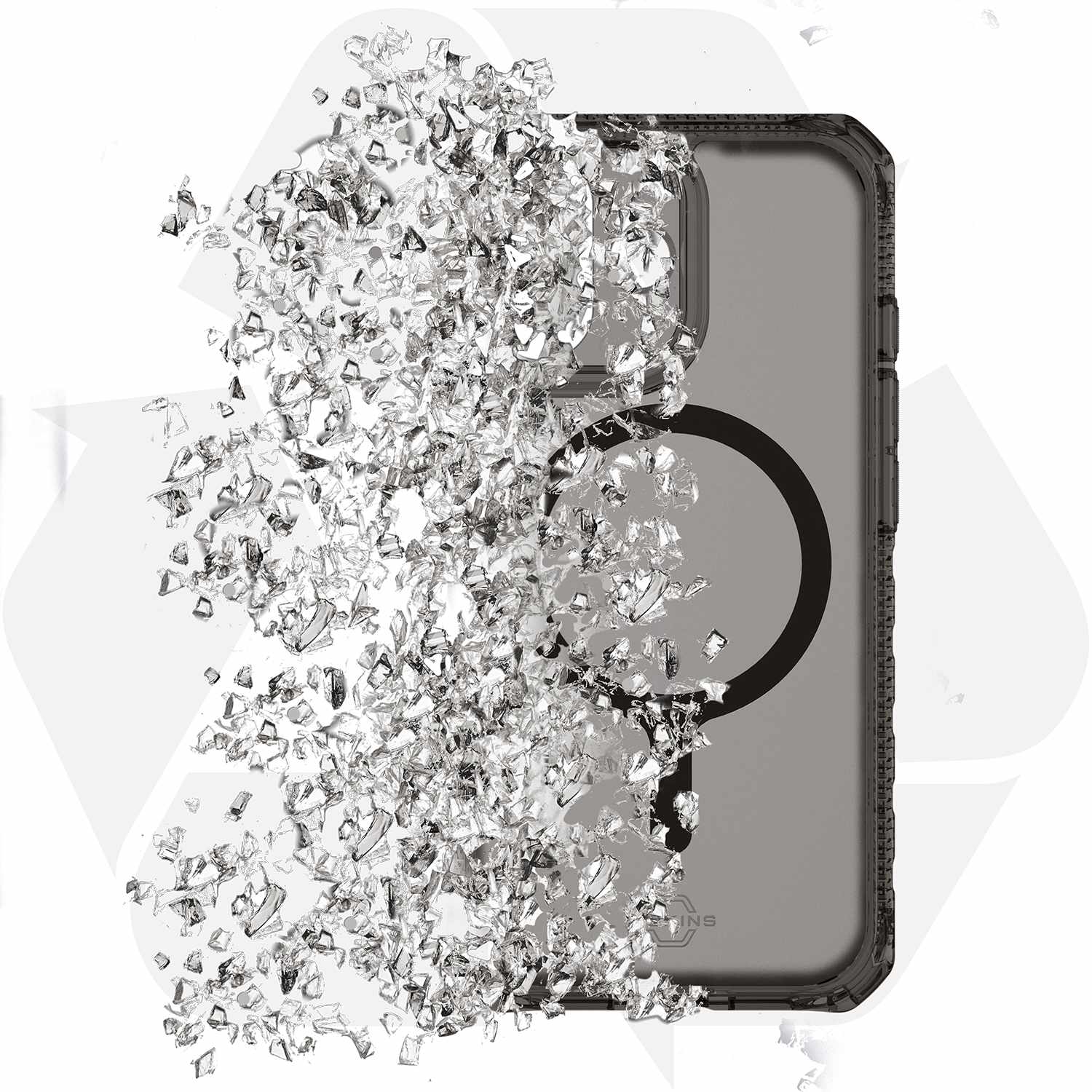 ITSKINS Hybrid_R Vapor MagSafe Case Smoke for iPhone 17