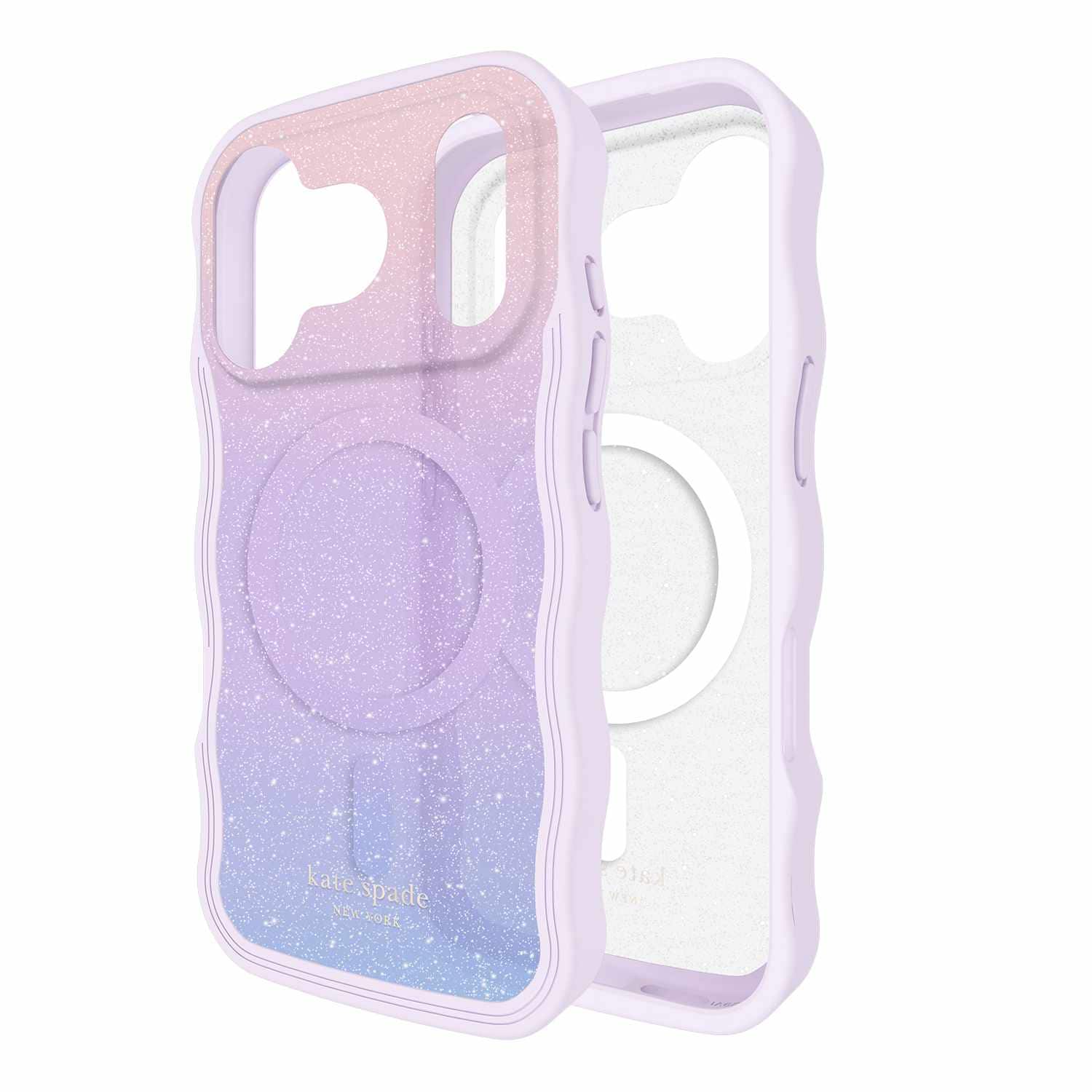 Kate Spade Wavy MagSafe Case Opal Glitter for iPhone 17 Pro