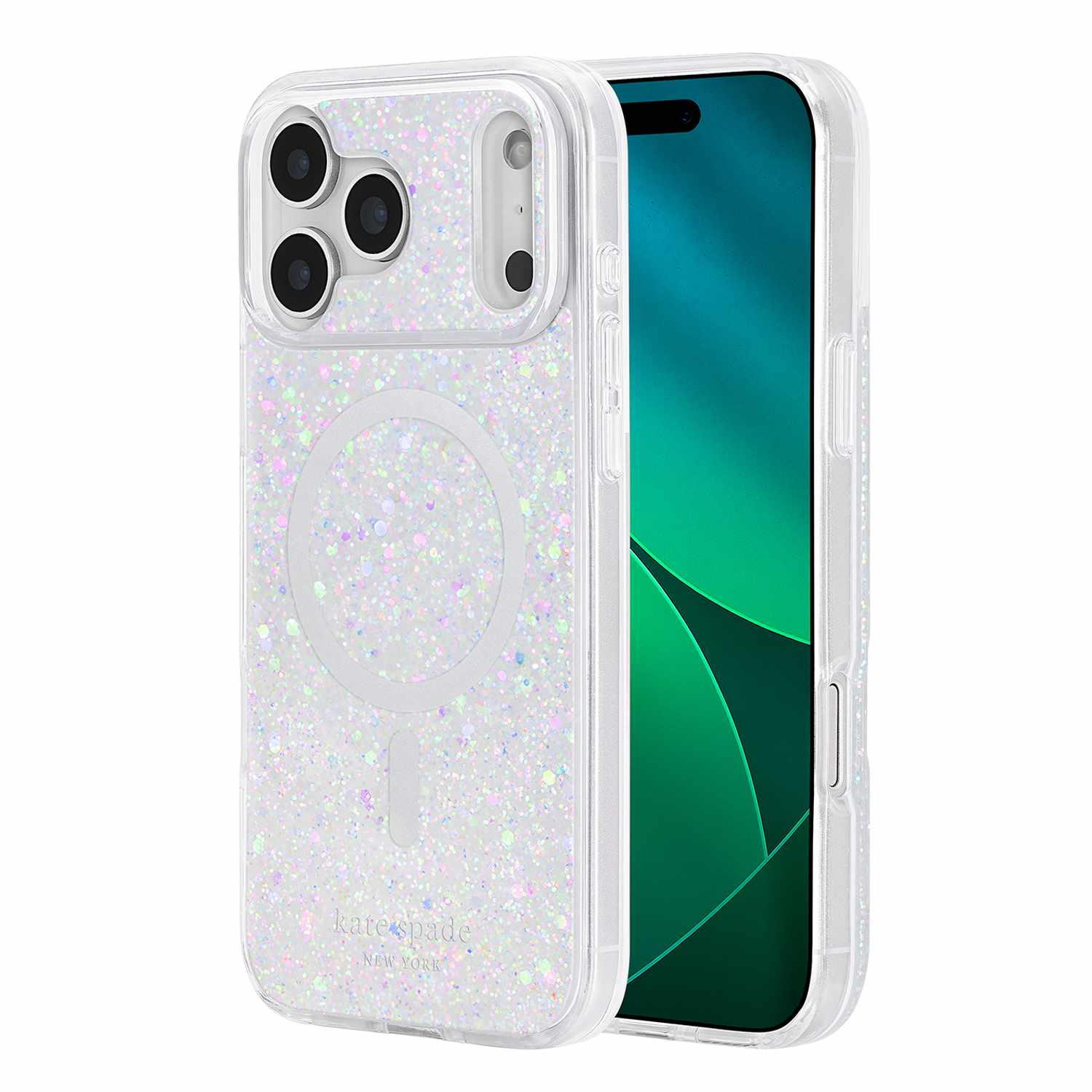 Kate Spade Protective MagSafe Case Chunky Glitter Iridescent for iPhone 17 Pro Max