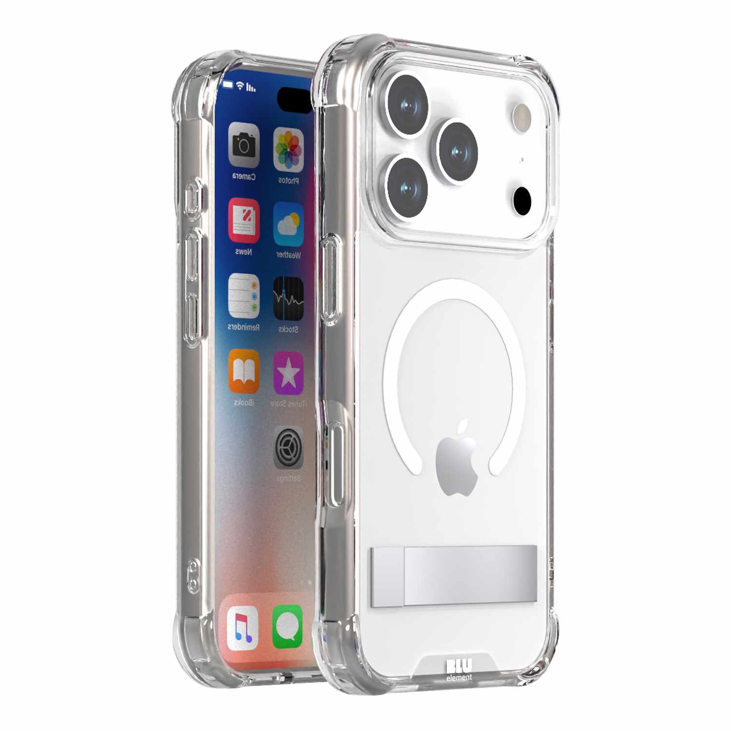 Blu Element DropZone Rugged MagSafe w/kickstand Case Clear for iPhone 17 Pro
