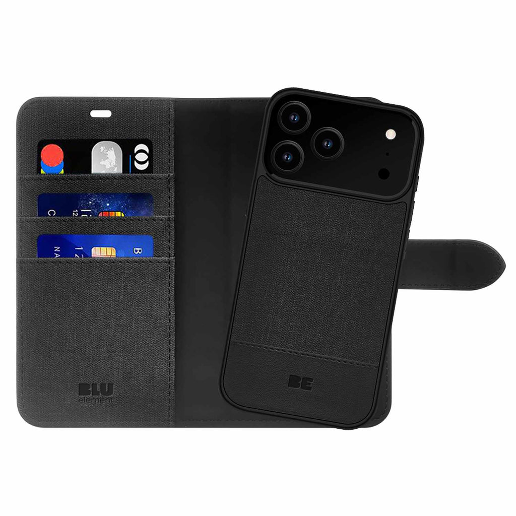Blu Element Folio 2-in-1 Case Black for iPhone 17 Pro