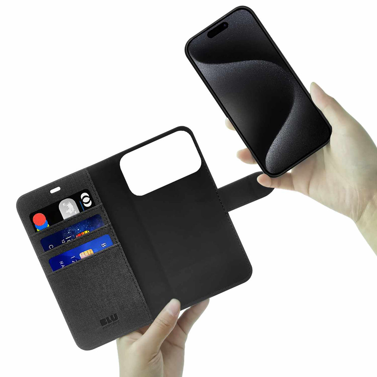 Blu Element Folio 2-in-1 MagSafe Case Black for iPhone 18 Pro Max/17 Pro Max