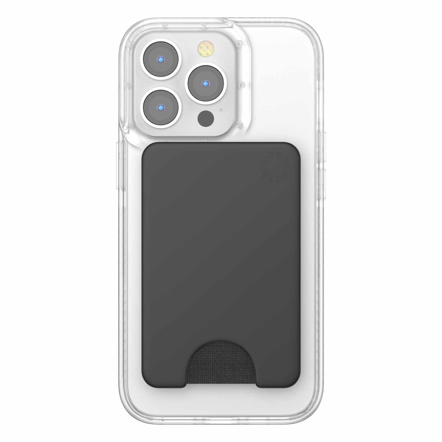 PopSockets PopWallet For MagSafe Round with Adapter Ring Black