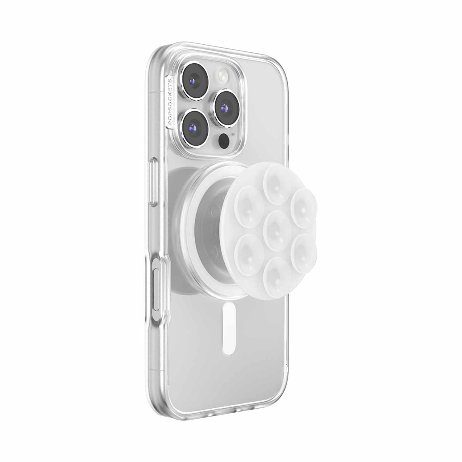 PopSockets PopGrip Suck-Up for MagSafe Round with Adapter Clear