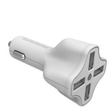 Digipower Car Charger 6.2amp InstaSense 4 Port USB-A - White