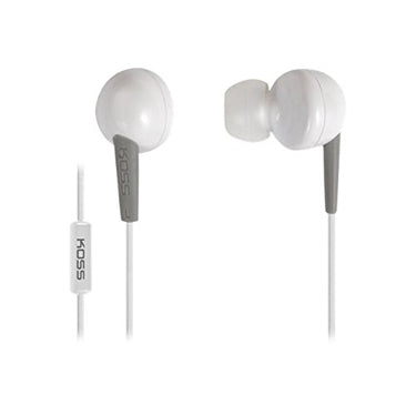 Koss Earbud KEB6 In Ear with Enhanced Driver & Mic White 3.5mm