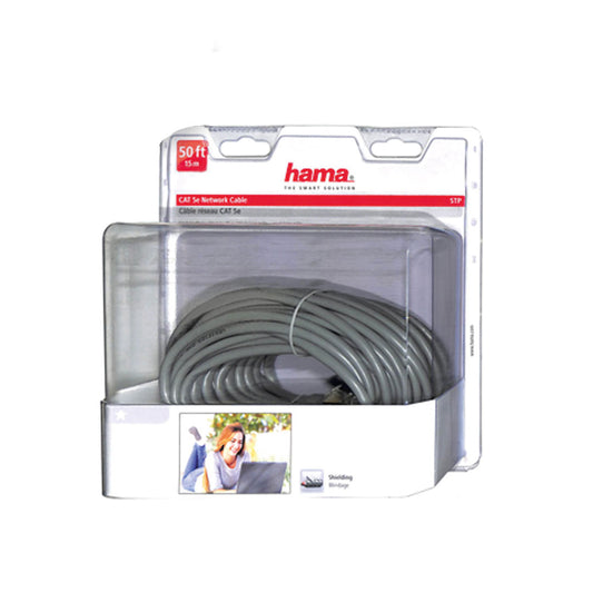 Hama CAT5e Network Cable Grey 50ft