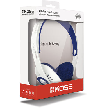 Koss Headphone KPH30iw On Ear with Mic & Remote White 3.5mm