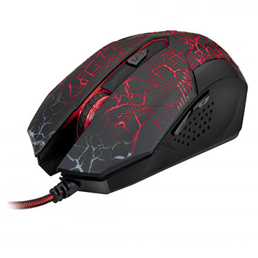 Xtech Gaming Mouse Wired Bellixus 6 button 3 LED Colours 2400dpi Adjustable Settings PC - Black