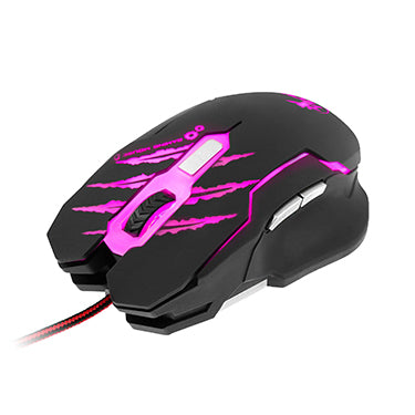Xtech Gaming Mouse Wired Lethal Haze 6 button 4 LED Colours 3200dpi Adjustable Settings PC - Black