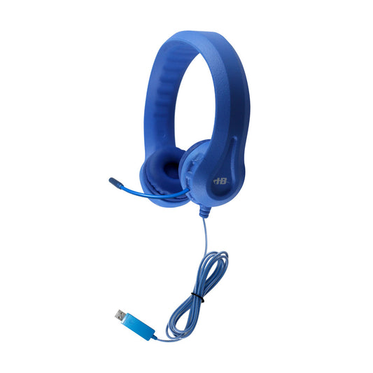HamiltonBuhl Headset with Gooseneck Mic USB Flex-Phone Blue Dura-Cord