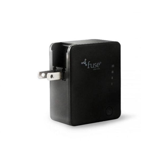 Fuse Wall Charger 1 Port 2Amp USB-A with 2600mAh PowerBank Black