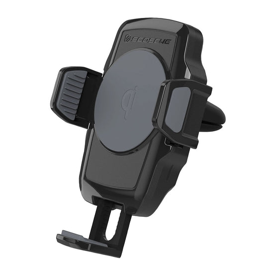 Scosche Qi Vent Mount Car with USB-C Cable and Car Charger Extends up to 3.5In in Width Black
