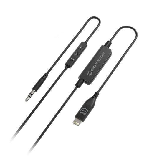 Scosche Adapter Lightning MFI to 3.5mm with Inline Mic and Remote Control 4ft