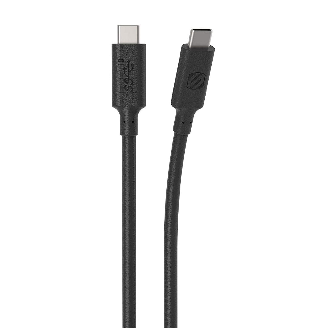 Scosche Charge & Sync USB-C to USB-C Cable 3.1 3ft 10Gbps StrikeLINE Black