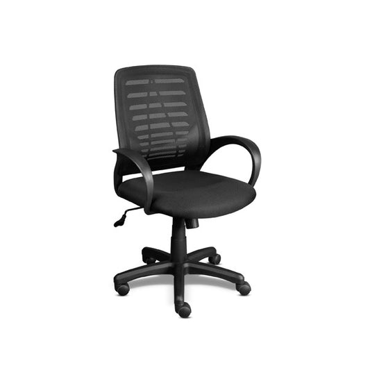 Xtech Office Chair AeroChair Executive Mesh Back Lumbar Armrests Tilt 14° Adjustable Height Wheels - Black