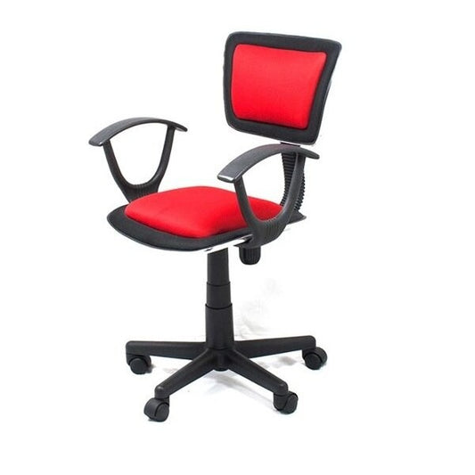 Xtech Office Chair Cloth Modern & Ergonomic Style with Wheels Tilt 17° & Height Adjustment with Armrests Black & Red