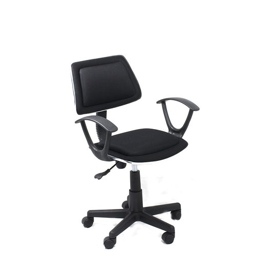 Xtech Office Chair Cloth Modern & Ergonomic Style with Wheels Tilt 17° & Height Adjustment with Armrests - Black