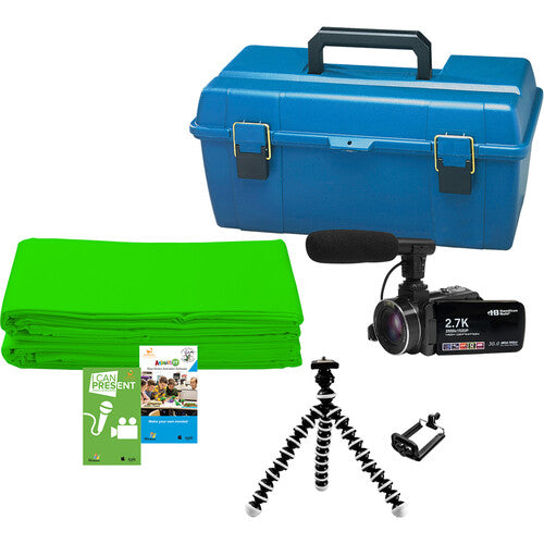 HamiltonBuhl Media Production Studio Kit Small Contains HDV17BK HDV17-MIC TPOD20 Green Screen Fabric Software for both GRN-KIT and ANI-KIT packed in our LCP plastic carry case - GekkoTech