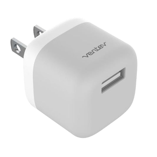 Ventev Wall Charger 1 Port 12W 2.4amp USB-A - White & Grey