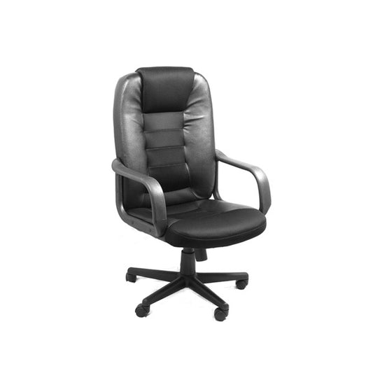 Xtech Office Chair Toulouse Excecutive Lumbar Cushioned Support - Tilt 14° Armrests Adjustable Height - Wheels - Black