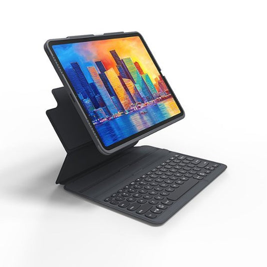 Zagg iPad Pro 12.9 (3td-6th Gen) 2018-2022 Detachable Wireless Backlit Keyboard & Case Multi-Device Pairing - Charcoal