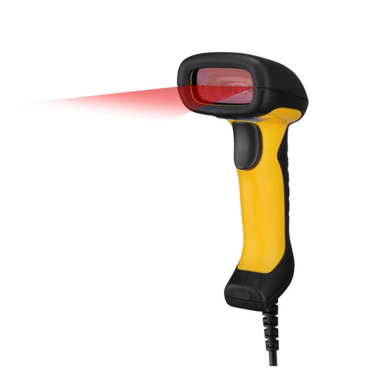 Adesso Barcode Scanner IP67 Waterproof Handheld Antimicrobial CCD Sensor Drop Protected  - Black & Yellow
