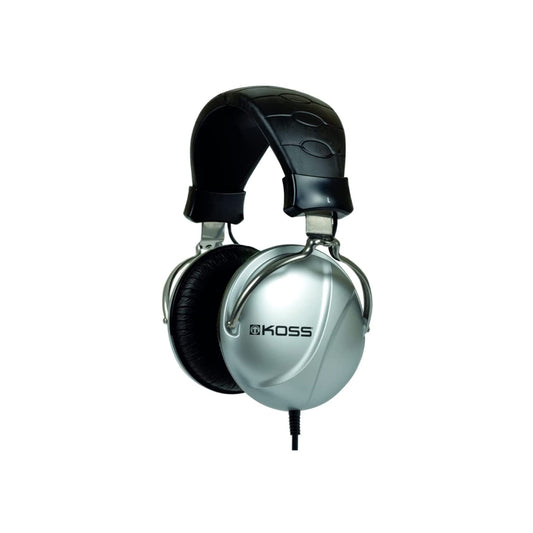 Koss Headphone Over Ear Home TD85 1/4inch Jack High Quality Sound & Construction Large Adjustable Padded Headband - Silver & Black - GekkoTech