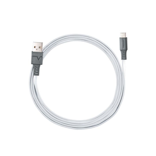 Ventev Charge & Sync Lightning MFI to USB-C Cable 10ft Alloy - White